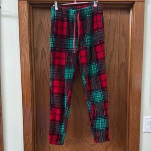 Classic Plaid Joggers - Red and Green